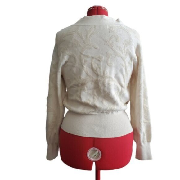 Anthropologie Cream Knit Sweater Size XS - Picture 9 of 9